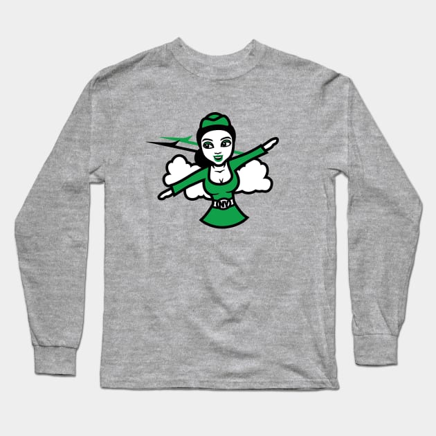 Lady Jets Flight Crew Long Sleeve T-Shirt by Carl Cordes